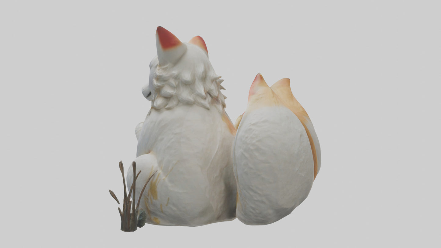 Inari statue model VR / AR / low-poly