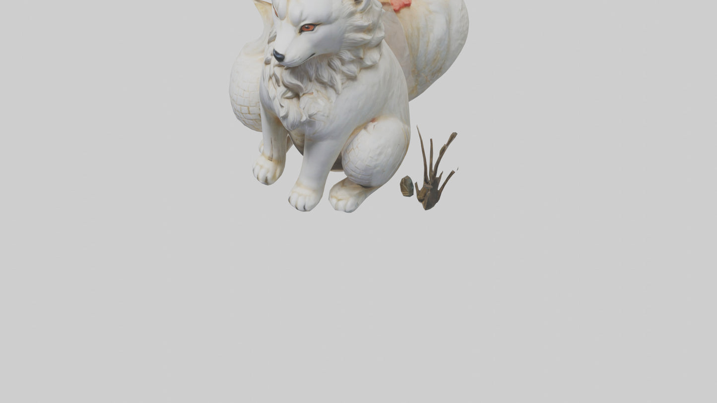 Inari statue model VR / AR / low-poly