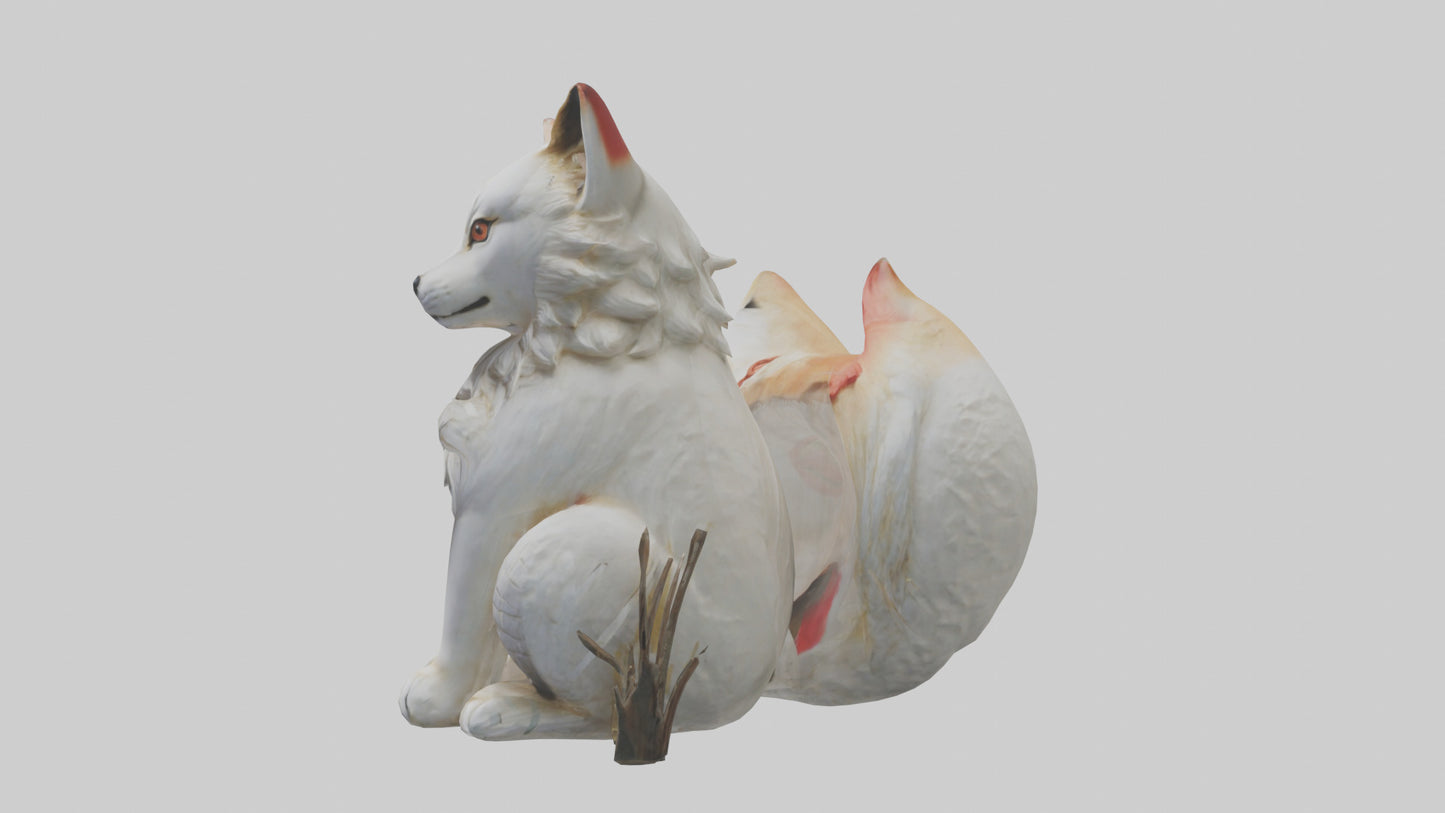 Inari statue model VR / AR / low-poly