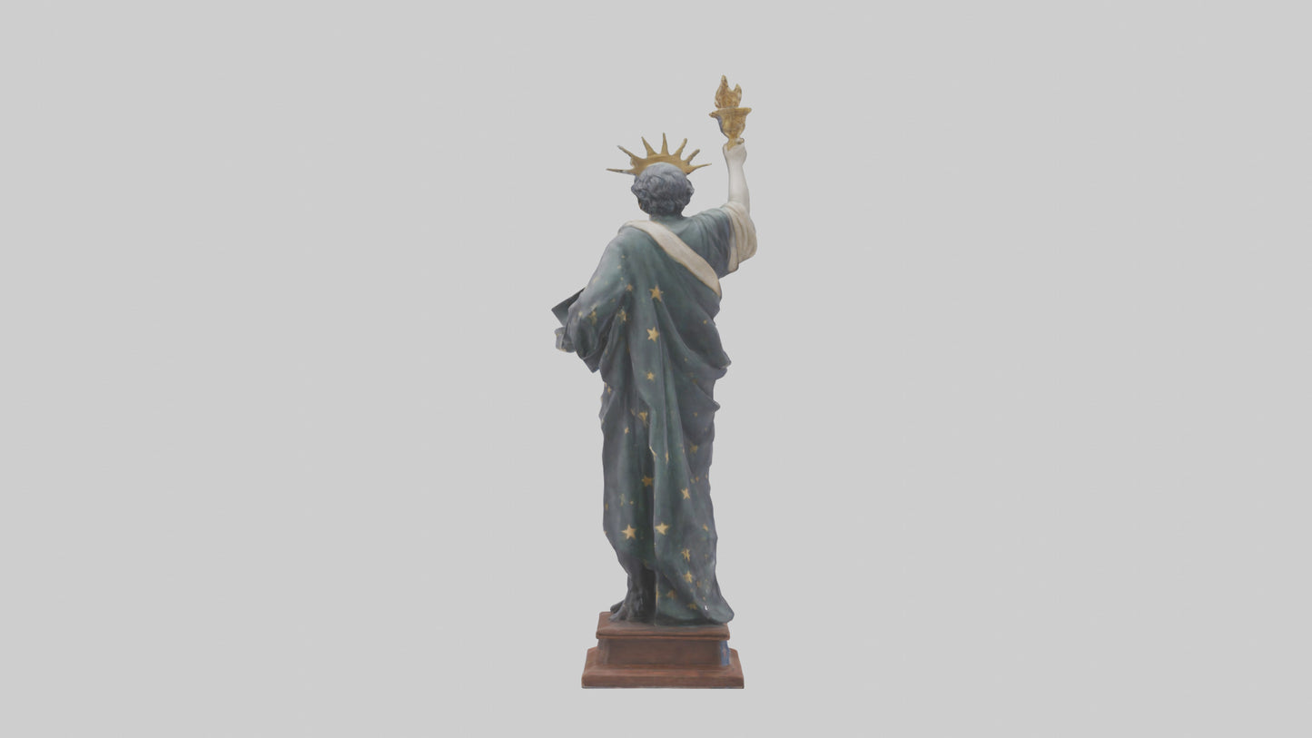3D model Independence Figure statue model VR / AR / low-poly