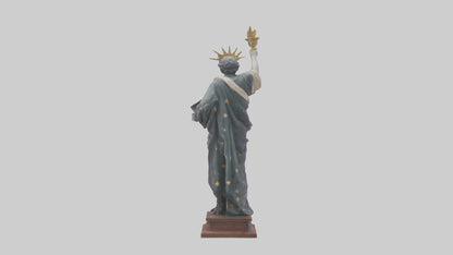 3D model Independence Figure statue model VR / AR / low-poly