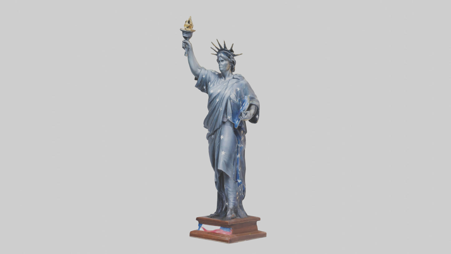 3D model Independence Figure statue model VR / AR / low-poly