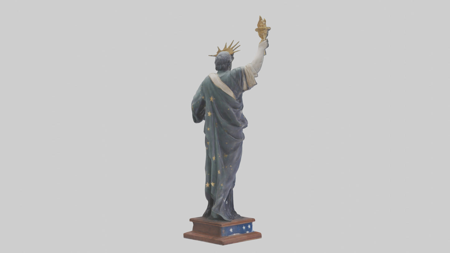 3D model Independence Figure statue model VR / AR / low-poly