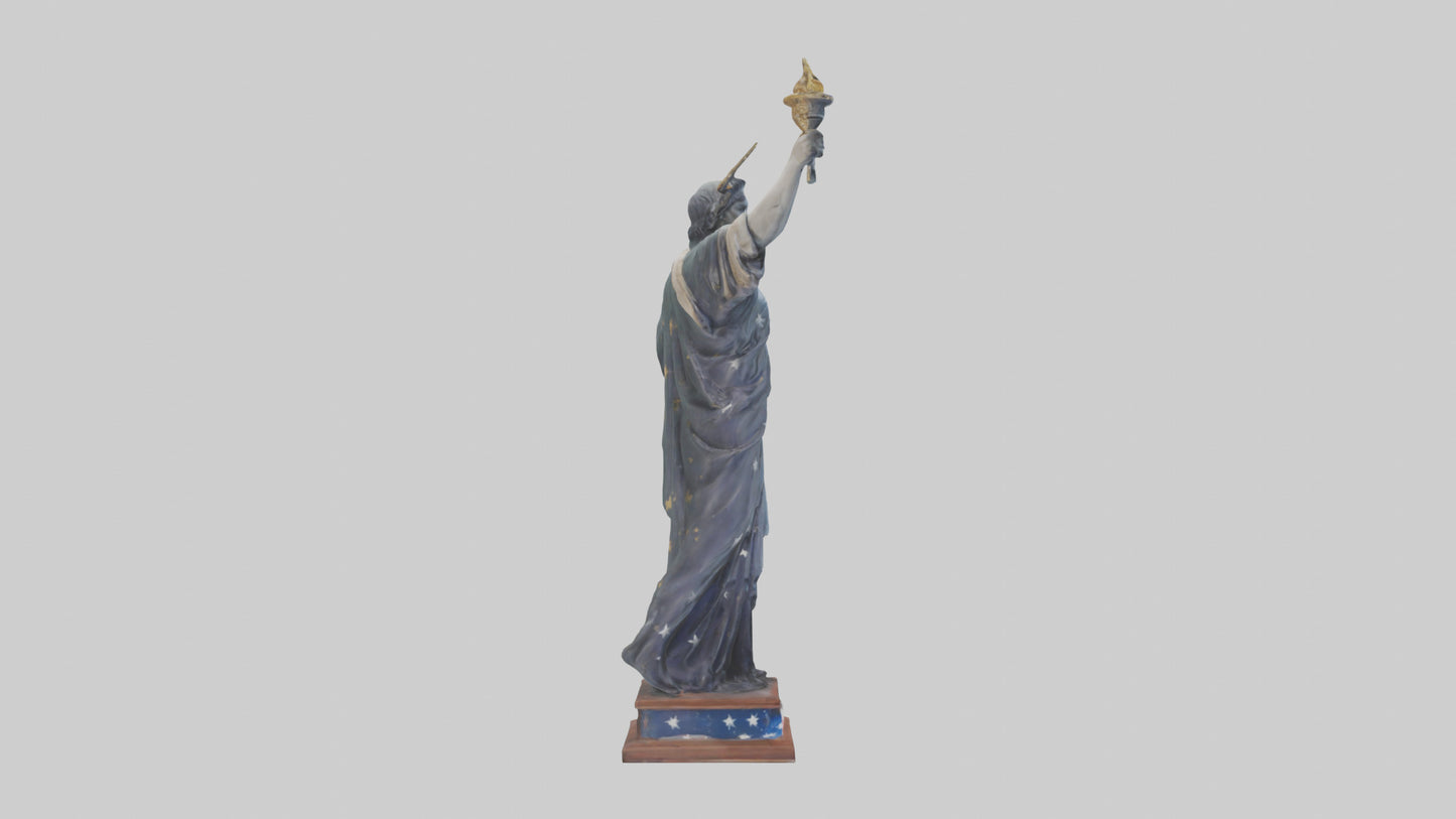 3D model Independence Figure statue model VR / AR / low-poly