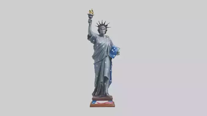 3D model Independence Figure statue model VR / AR / low-poly