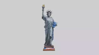 3D model Independence Figure statue model VR / AR / low-poly
