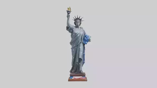 3D model Independence Figure statue model VR / AR / low-poly