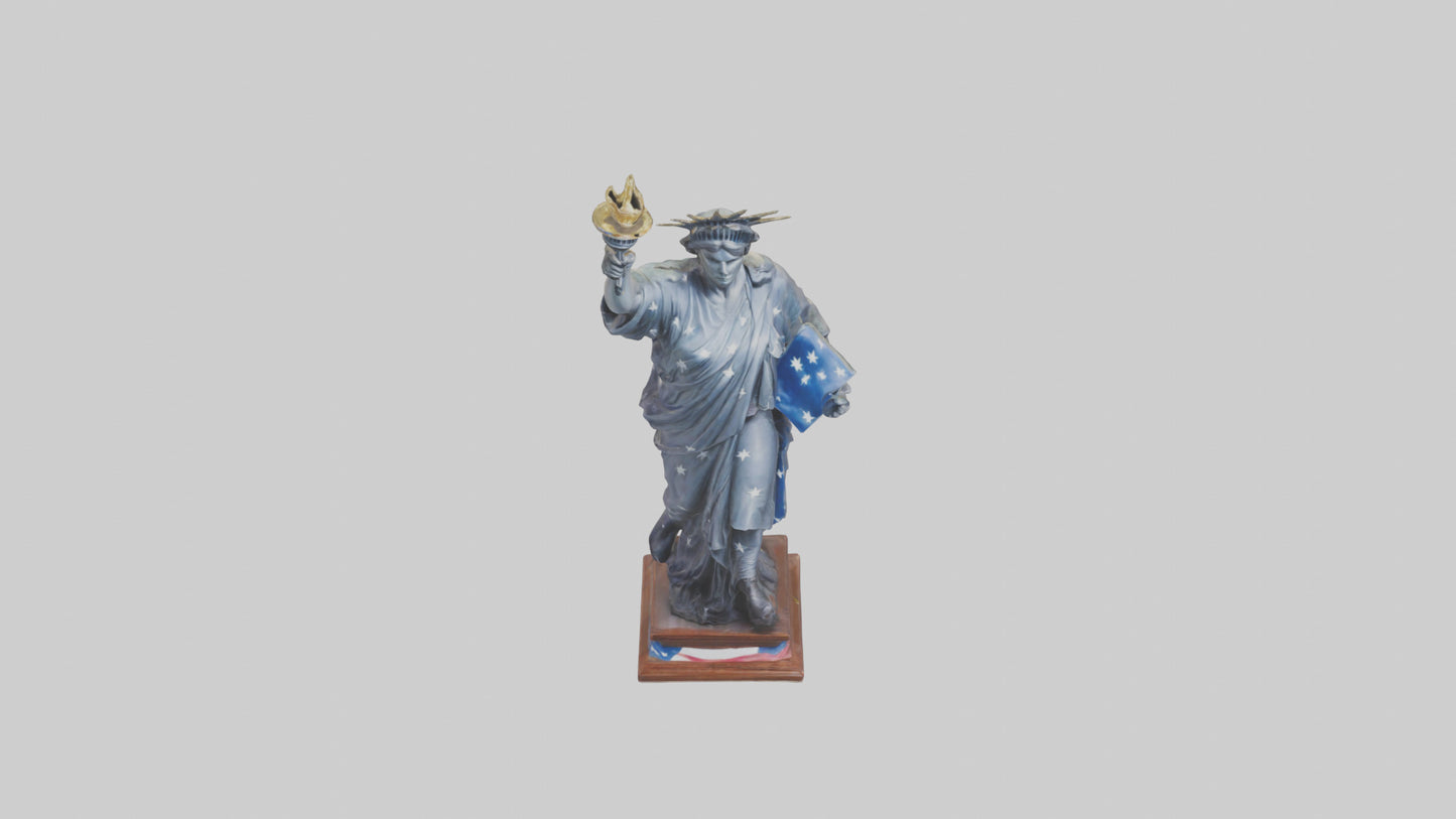 3D model Independence Figure statue model VR / AR / low-poly
