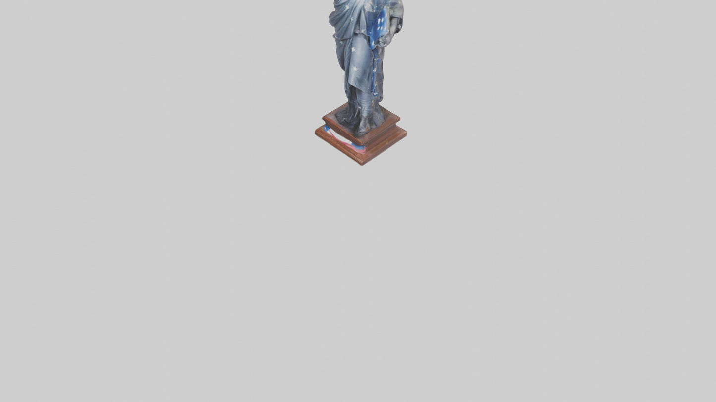 3D model Independence Figure statue model VR / AR / low-poly