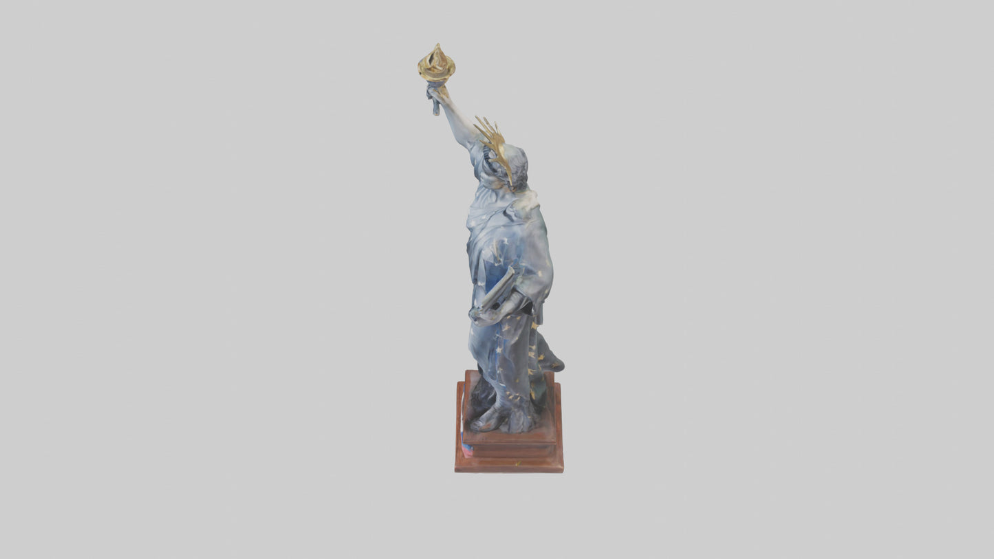3D model Independence Figure statue model VR / AR / low-poly