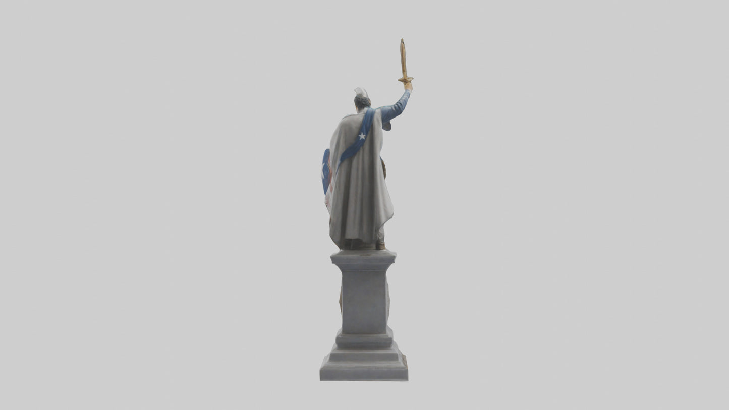 Independence Hero statue model VR / AR / low-poly