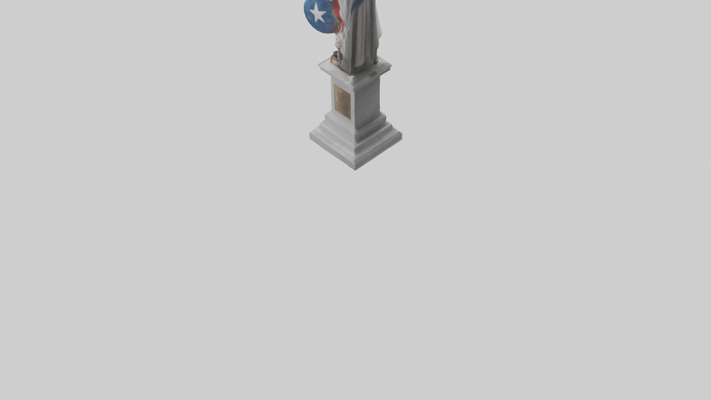 Independence Hero statue model VR / AR / low-poly
