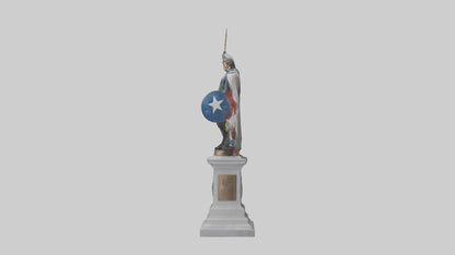 Independence Hero statue model VR / AR / low-poly