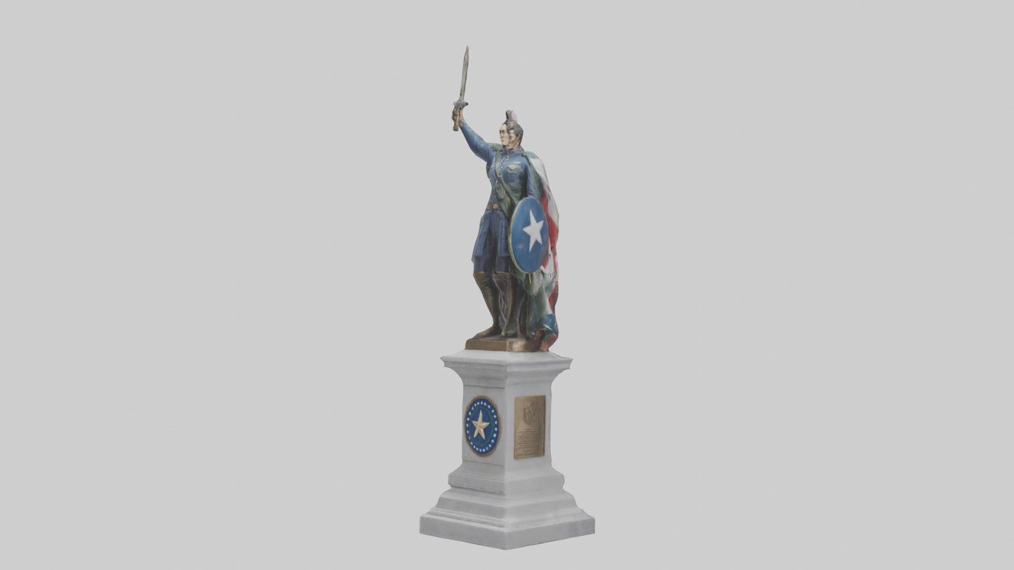 Independence Hero statue model VR / AR / low-poly