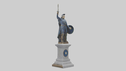 Independence Hero statue model VR / AR / low-poly