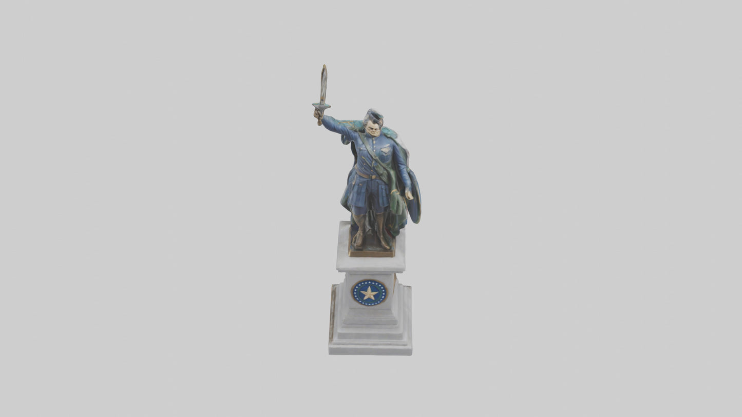 Independence Hero statue model VR / AR / low-poly