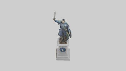 Independence Hero statue model VR / AR / low-poly
