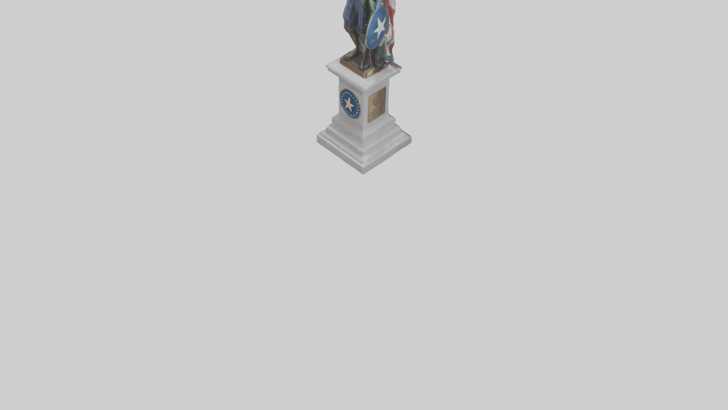 Independence Hero statue model VR / AR / low-poly