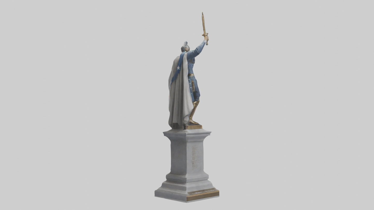 Independence Hero statue model VR / AR / low-poly