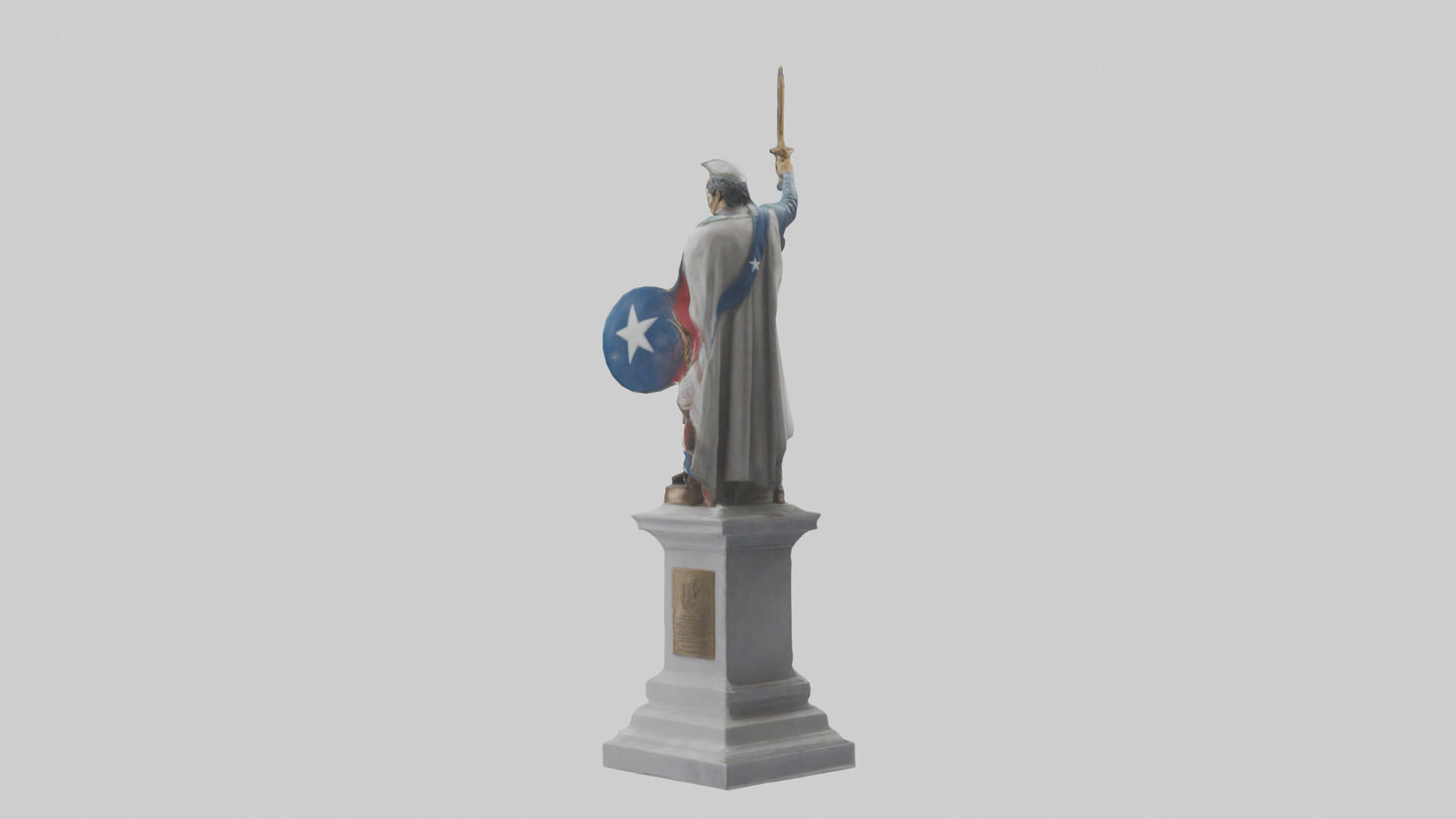 Independence Hero statue model VR / AR / low-poly