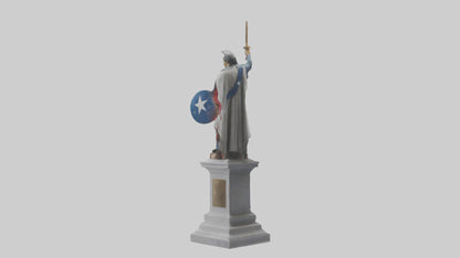 Independence Hero statue model VR / AR / low-poly