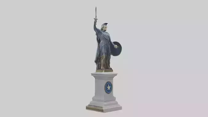 Independence Hero statue model VR / AR / low-poly