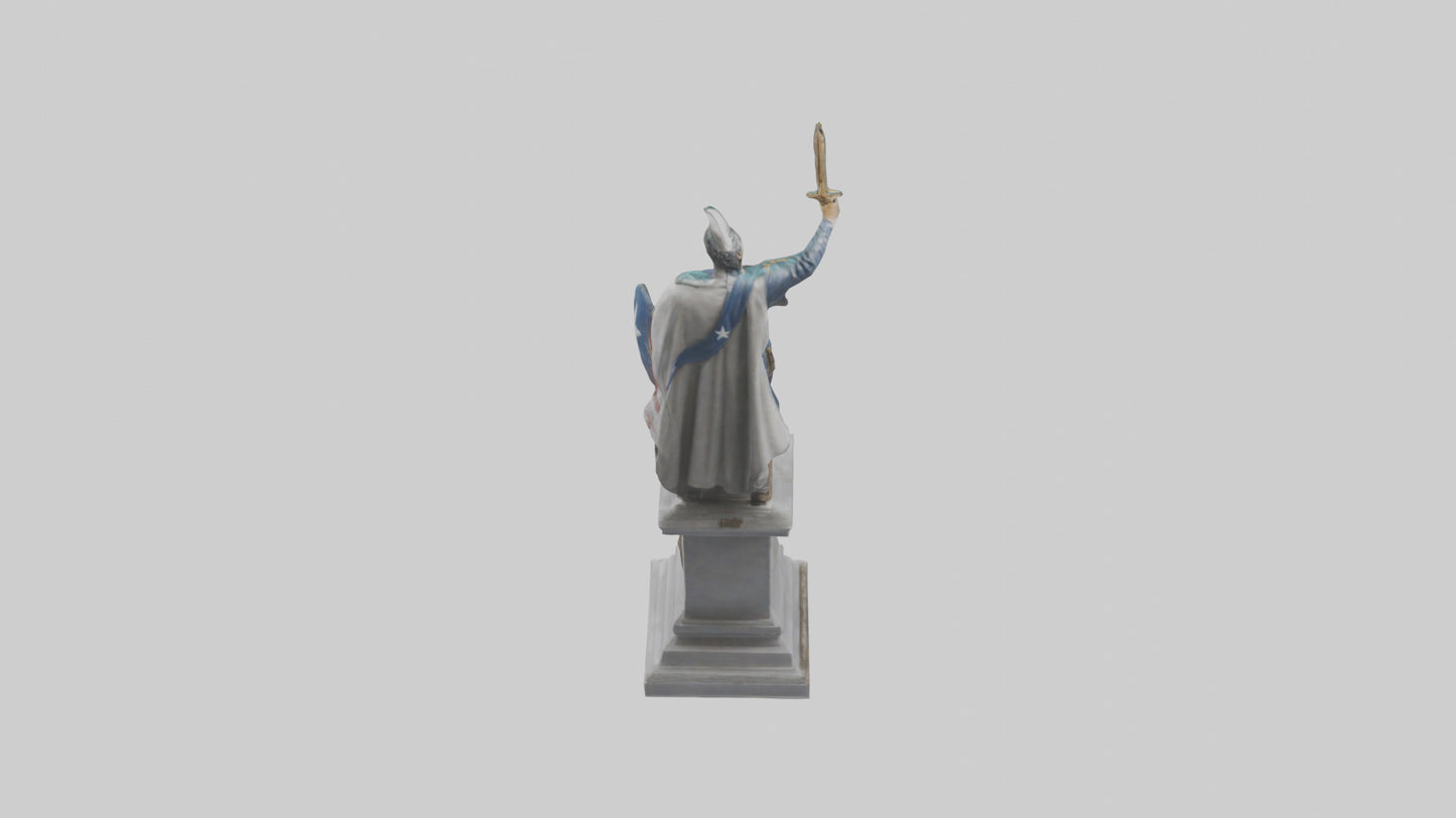Independence Hero statue model VR / AR / low-poly