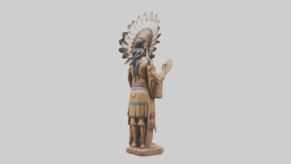 Indian Chief statue model VR / AR / low-poly