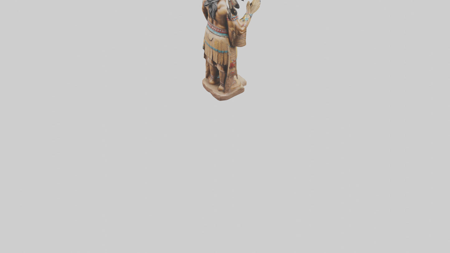 Indian Chief statue model VR / AR / low-poly