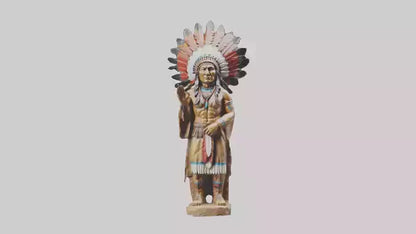 Indian Chief statue model VR / AR / low-poly