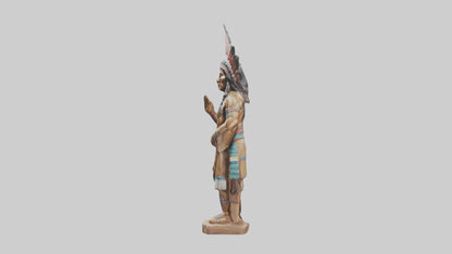Indian Chief statue model VR / AR / low-poly