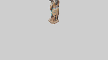 Indian Chief statue model VR / AR / low-poly