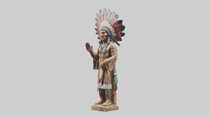 Indian Chief statue model VR / AR / low-poly