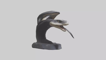 3D model Indian Cobra spreading hood model VR / AR / low-poly