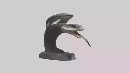 3D model Indian Cobra spreading hood model VR / AR / low-poly