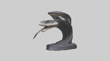 3D model Indian Cobra spreading hood model VR / AR / low-poly