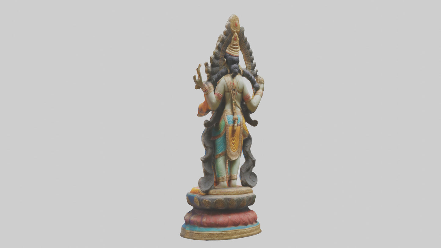 3D model Indian deity statue model VR / AR / low-poly