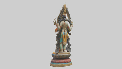 3D model Indian deity statue model VR / AR / low-poly