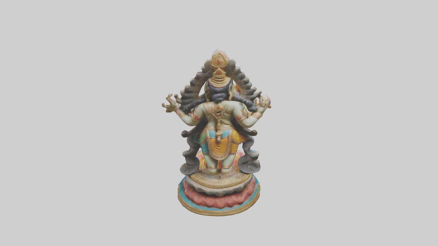 3D model Indian deity statue model VR / AR / low-poly