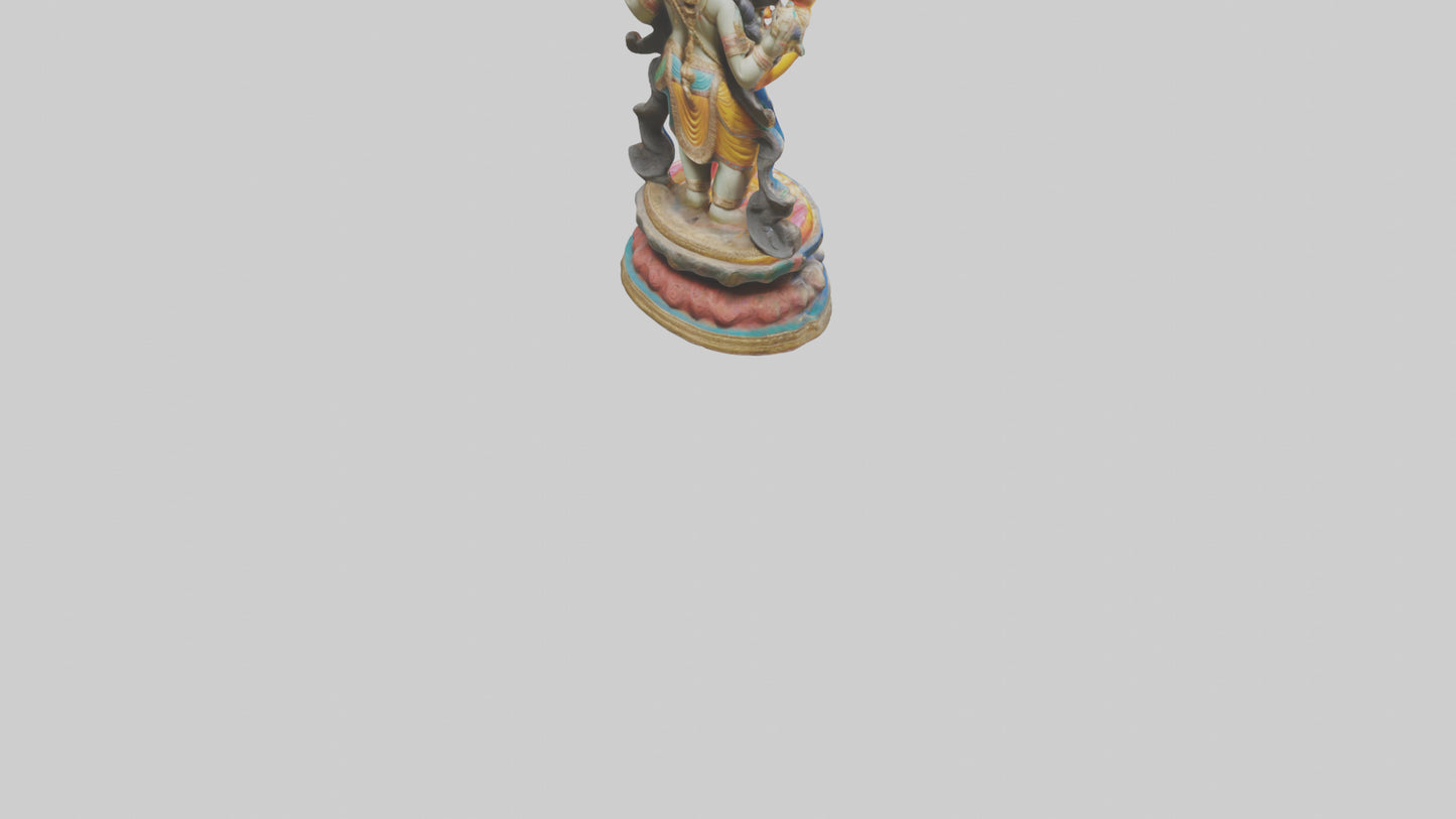 3D model Indian deity statue model VR / AR / low-poly
