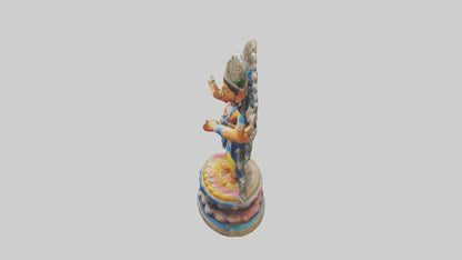 3D model Indian deity statue model VR / AR / low-poly