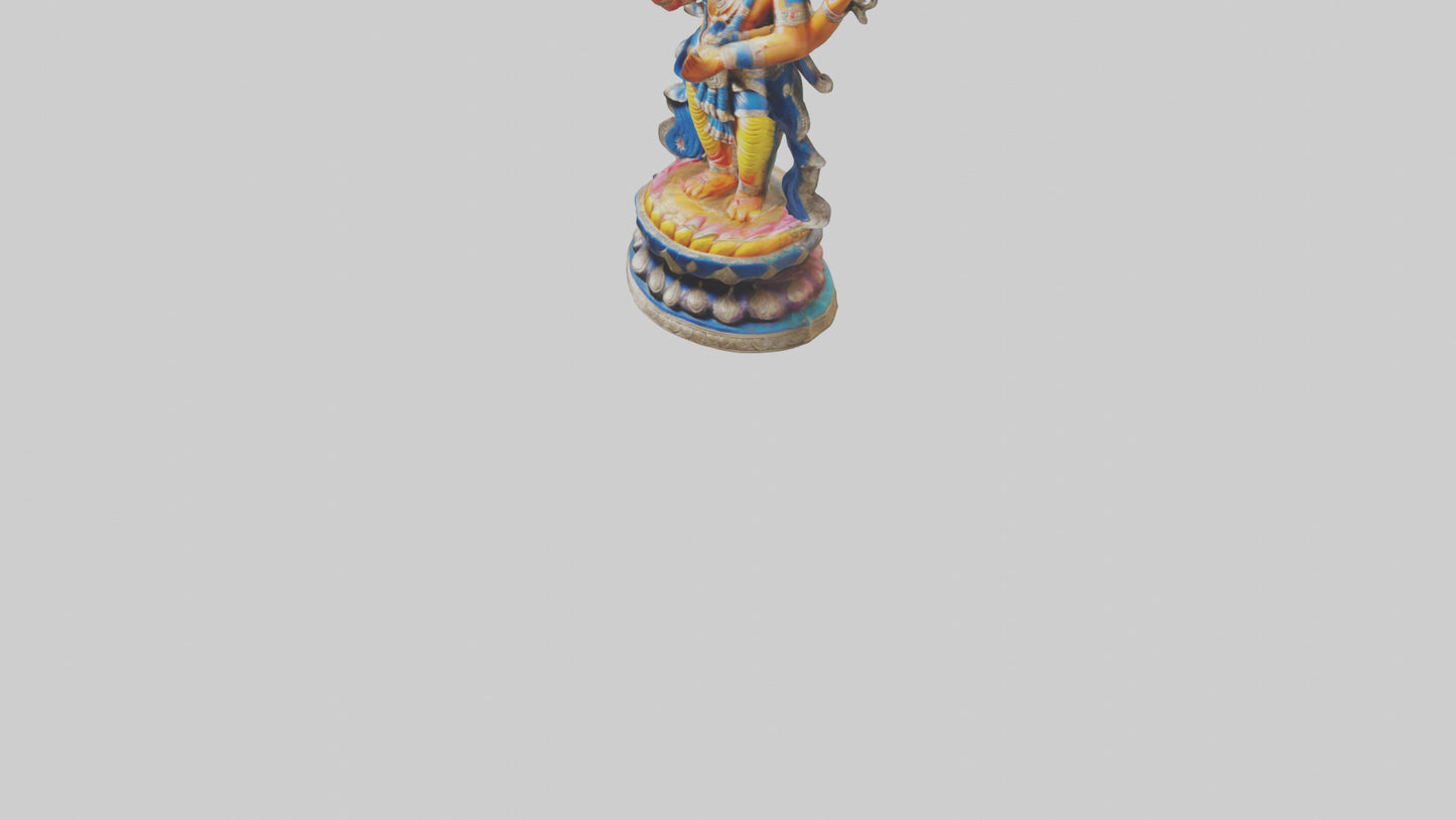 3D model Indian deity statue model VR / AR / low-poly
