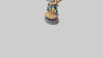 3D model Indian deity statue model VR / AR / low-poly