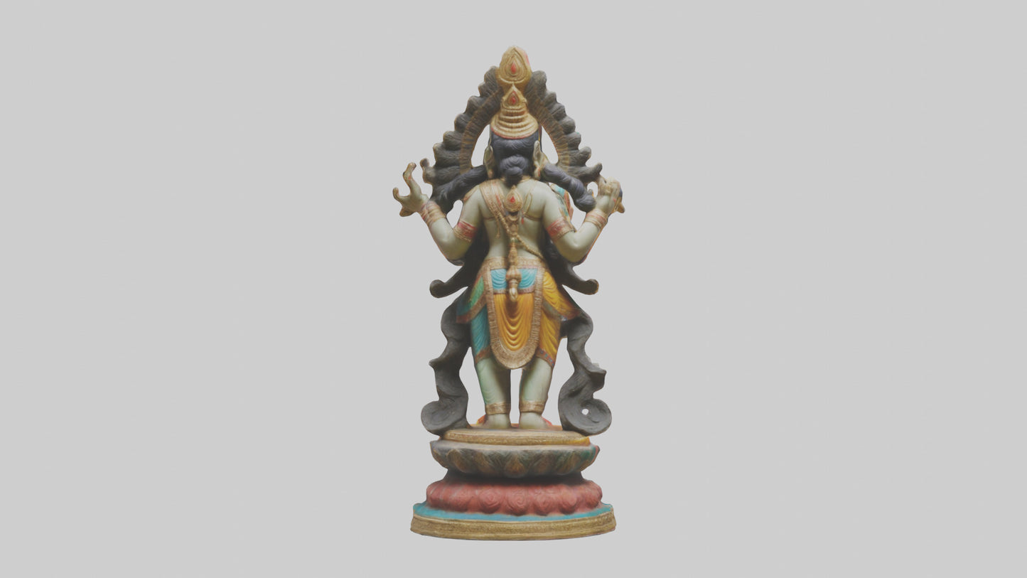 3D model Indian deity statue model VR / AR / low-poly