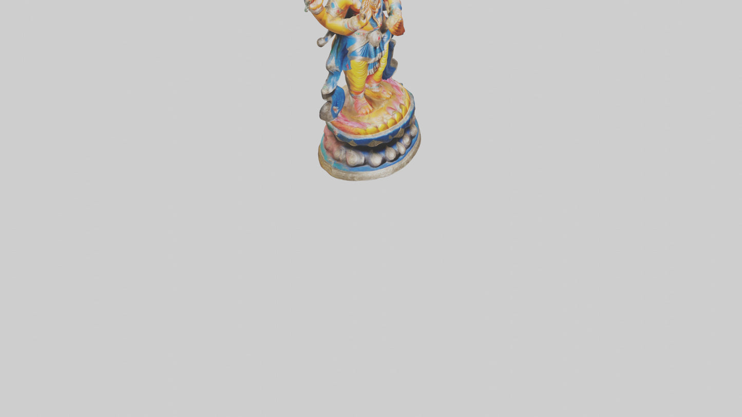 3D model Indian deity statue model VR / AR / low-poly
