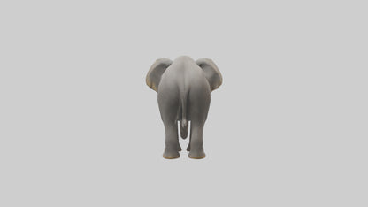 3D model Indian Elephant foraging model VR / AR / low-poly