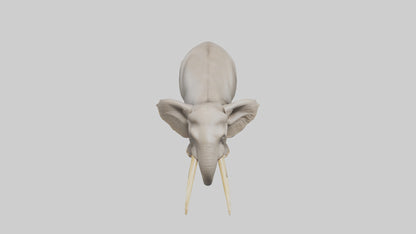Indian Elephant grazing model VR / AR / low-poly