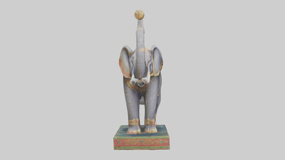 3D model Indian Elephant statue model VR / AR / low-poly