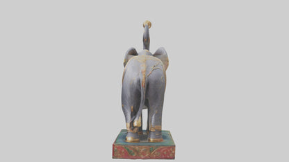 3D model Indian Elephant statue model VR / AR / low-poly