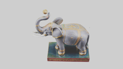 3D model Indian Elephant statue model VR / AR / low-poly